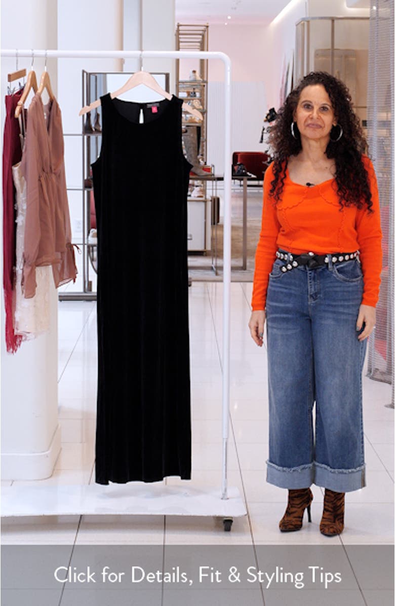 Sleeveless Velvet Maxi Dress, sales video thumbnail