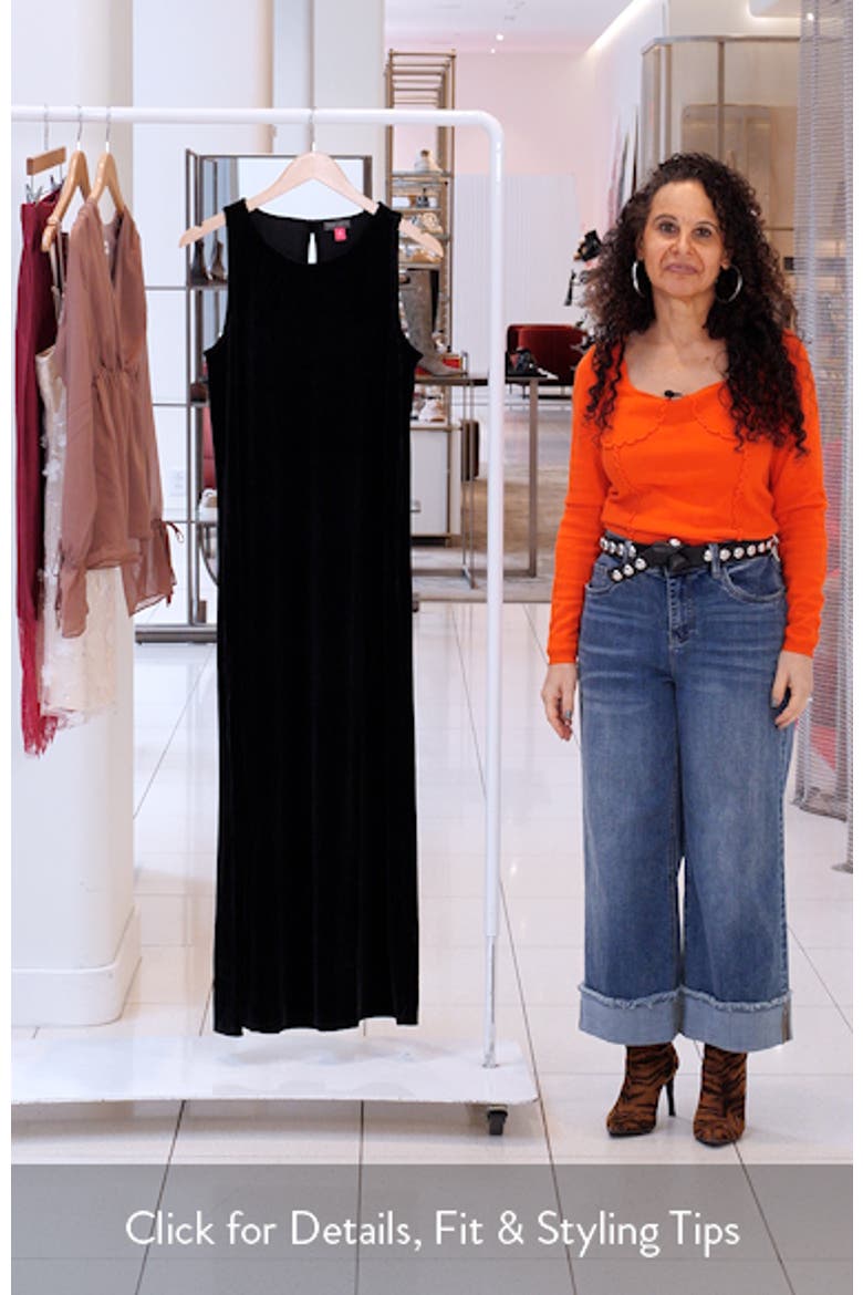 Sleeveless Velvet Maxi Dress video