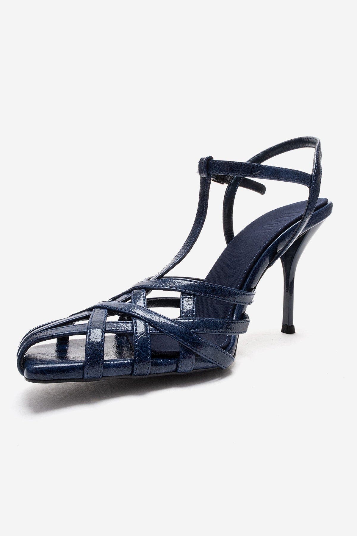 Allos Stiletto Sandal, Alternate, color, Navy