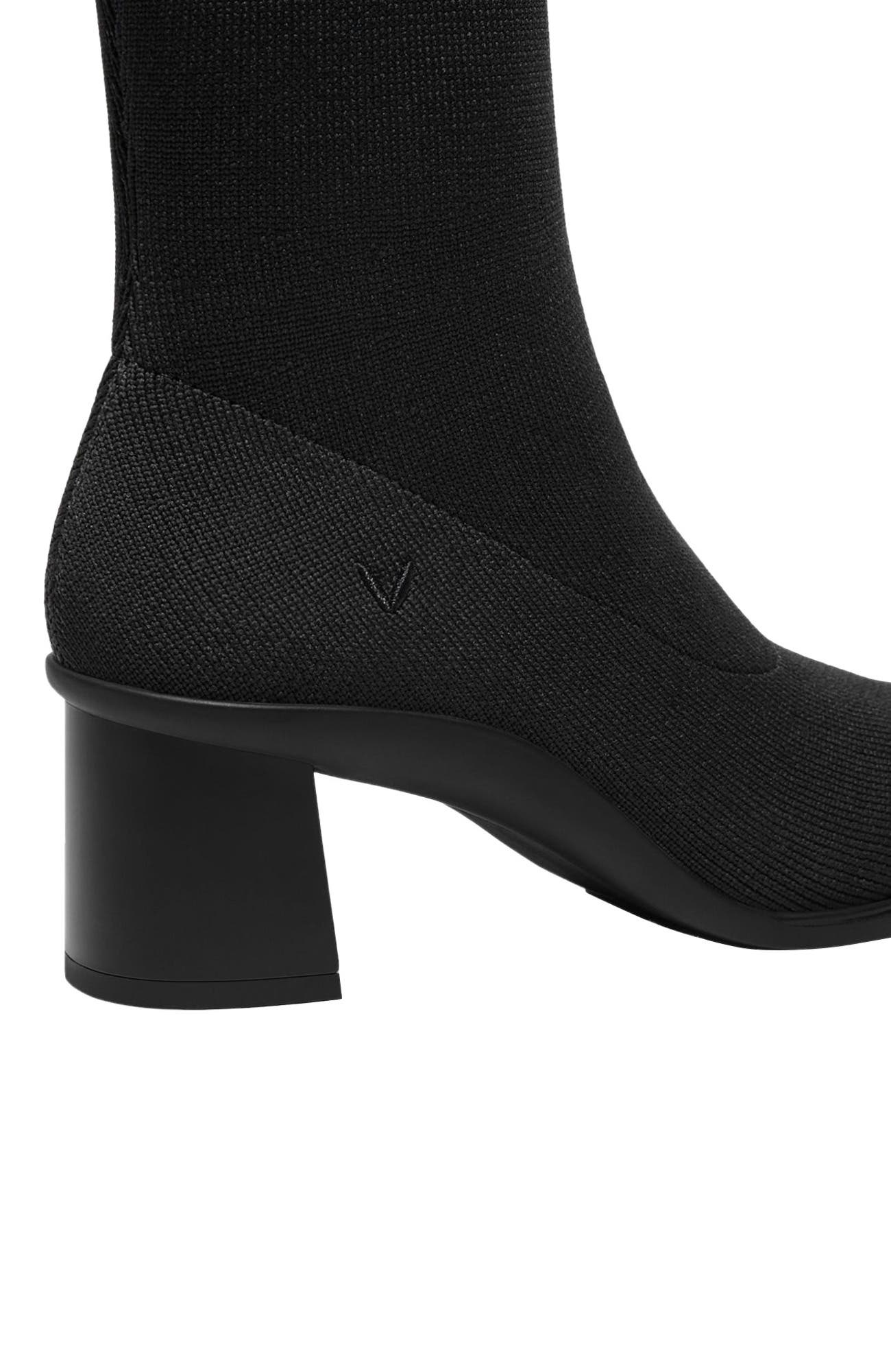 VIVAIA Almond-Toe Running Heel Boots, Alternate, color, Black