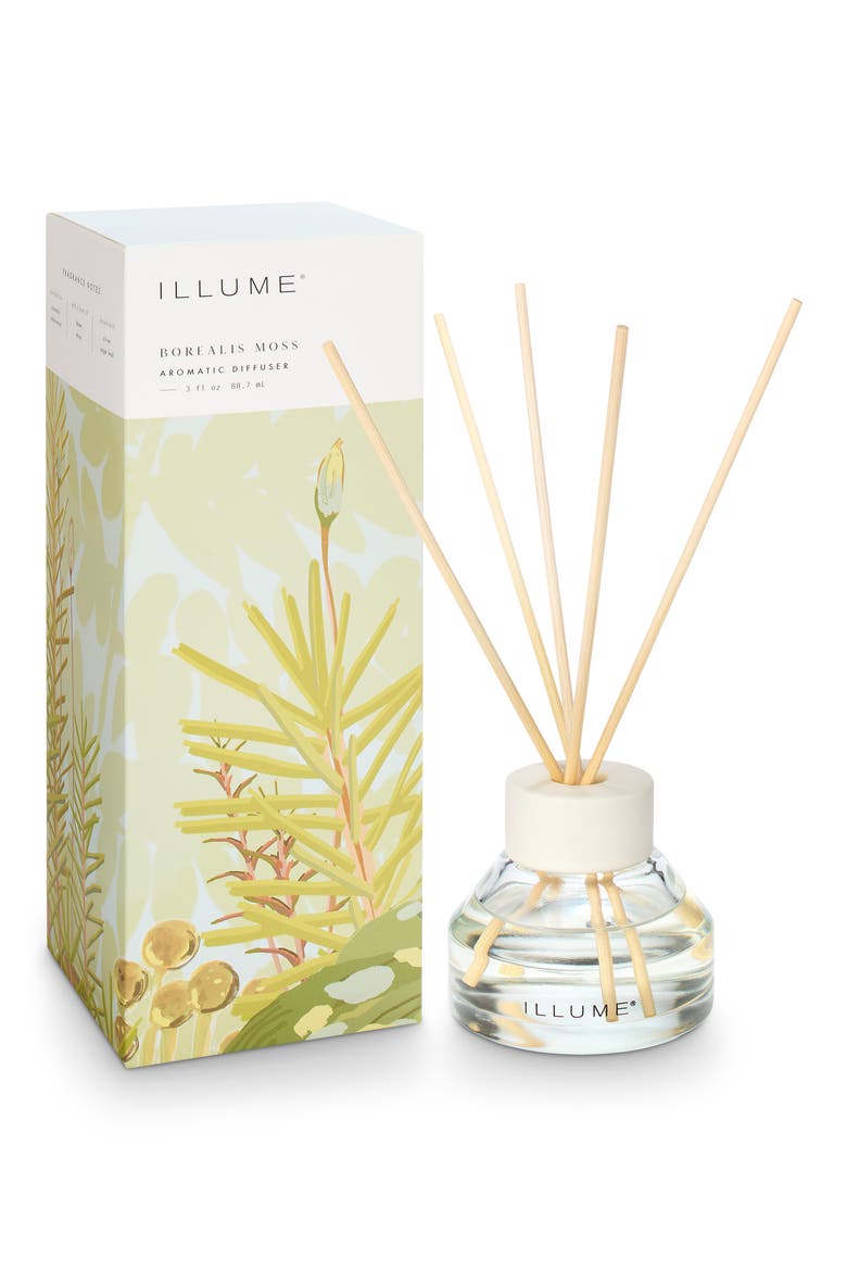 Borealis Moss Aromatic Reed Diffuser, Main, color, BOREALIS MOSS