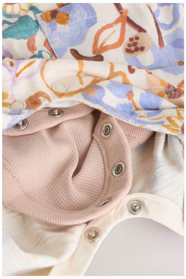 Floral Frill T-Shirt & Romper Set, Alternate, color, PURPLE