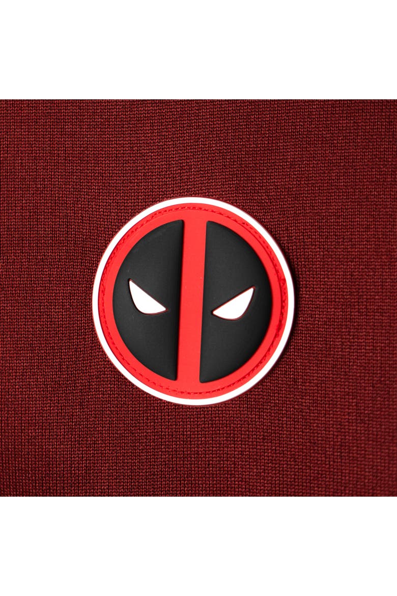 Deadpool & Wolverine Zip-Up Hooded Sweatshirt, Alternate, color, Cabernet Deadpool