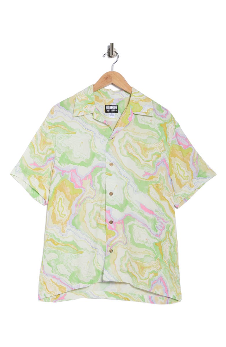 Billionaire Boys Club Clubhouse Camp Shirt, Alternate, color, Green Multi