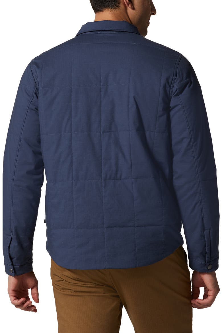Insulated Ripstop Shacket, Alternate, color, DARK STORM