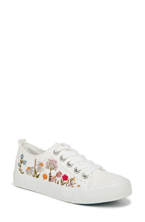 Vivid Floral Embroidered Sneaker (Women)