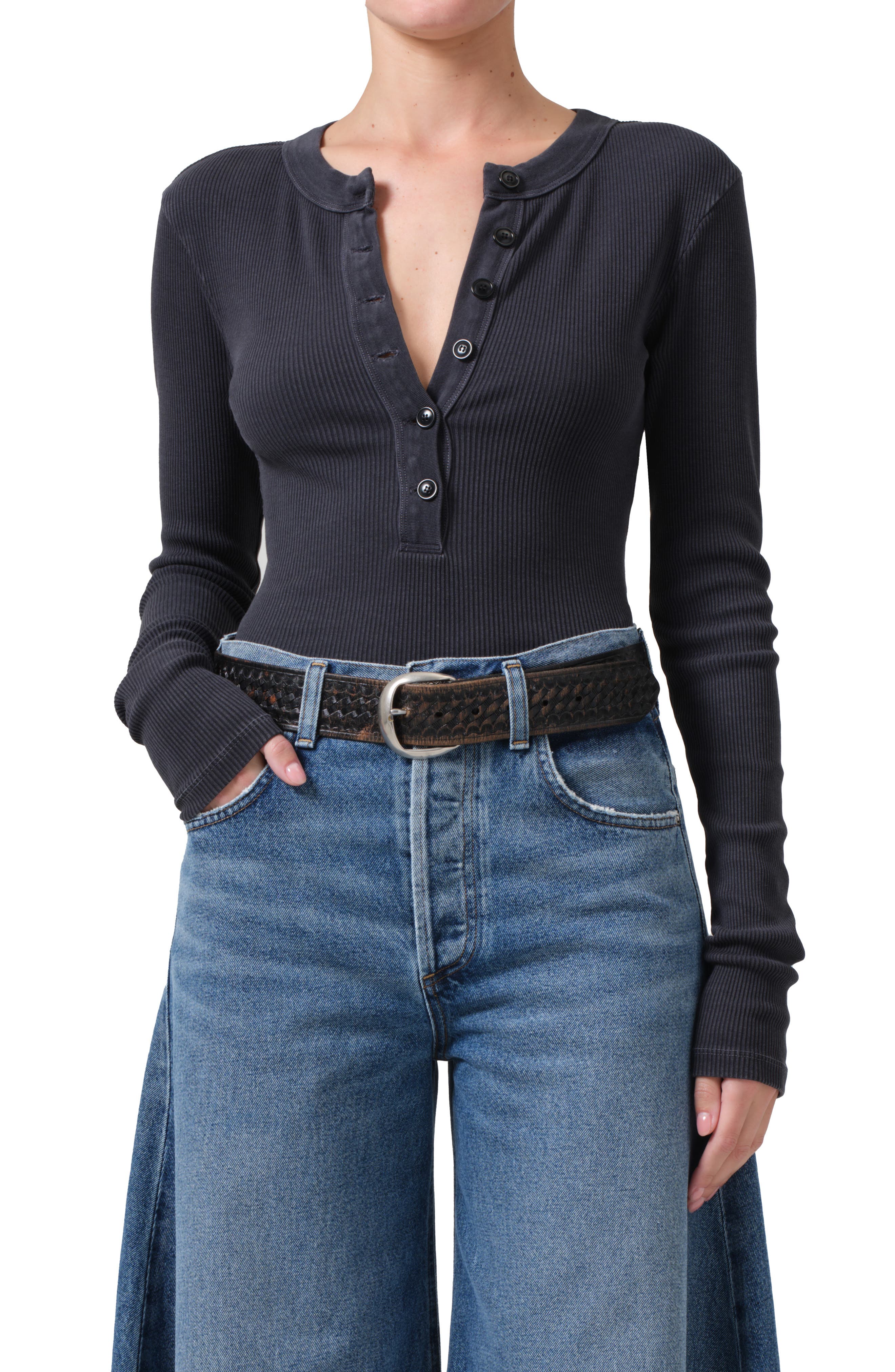 Citizens of Humanity Varra Long Sleeve Henley (Women) | Nordstrom