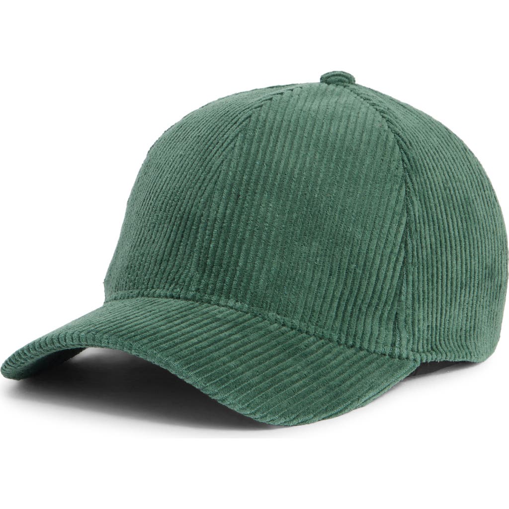 David & Young Corduroy Baseball Cap In Green
