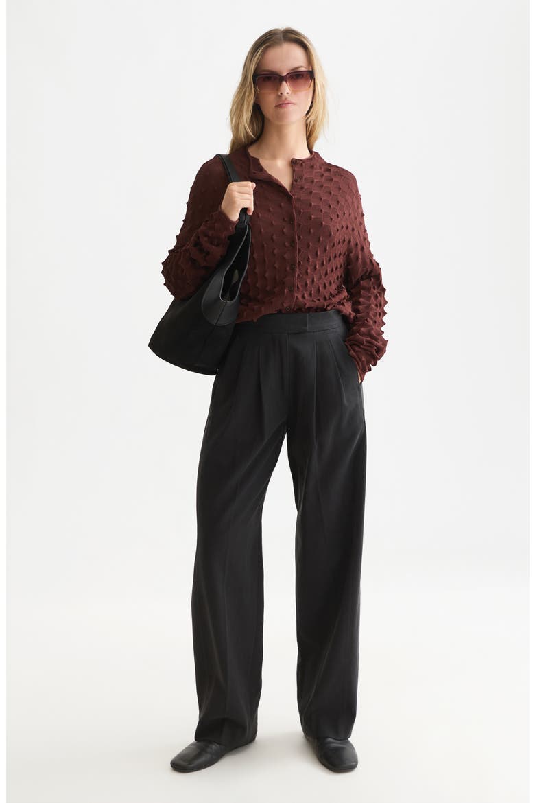 Textured Stitch Cardigan, Alternate, color, BITTER CHOCOLATE