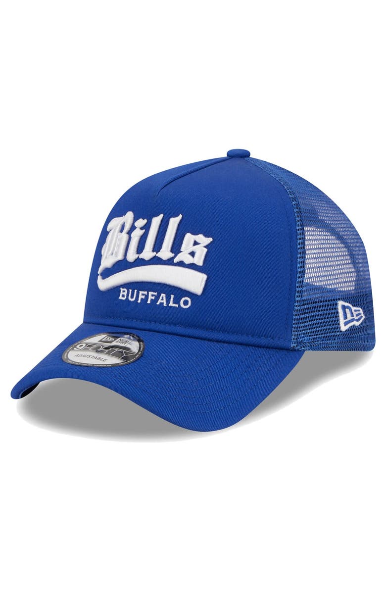 New Era Men's New Era Royal Buffalo Bills Caliber Trucker 9FORTY Adjustable Hat, Main, color, Royal