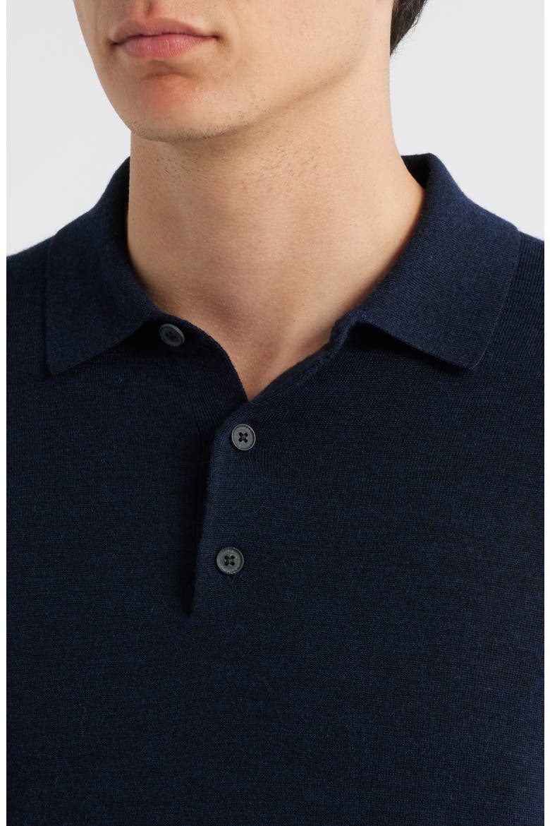 Long Sleeve Merino Wool Polo, Alternate, color, COASTAL BLUE