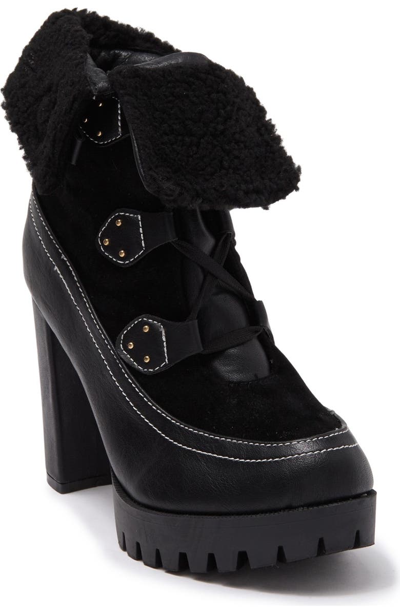 CHASE AND CHLOE Faux Shearling Lug Sole Boot, Main, color,
