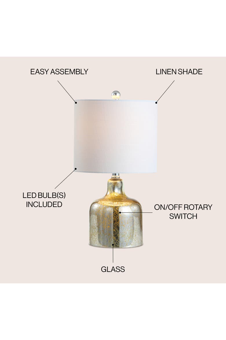 Gemma Glass Bell LED Table Lamp, Alternate, color, Gold