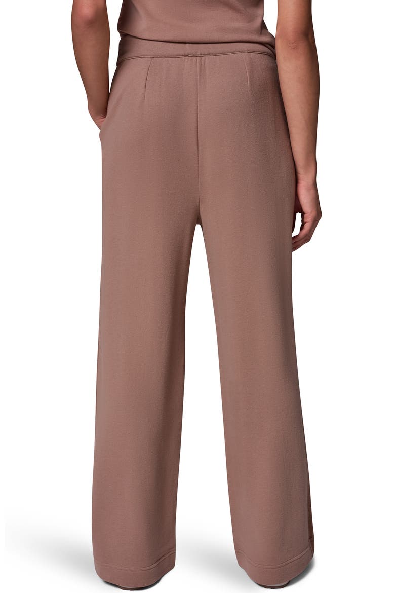 High Waist Wide Leg French Terry Pants, Alternate, color, CAMEL