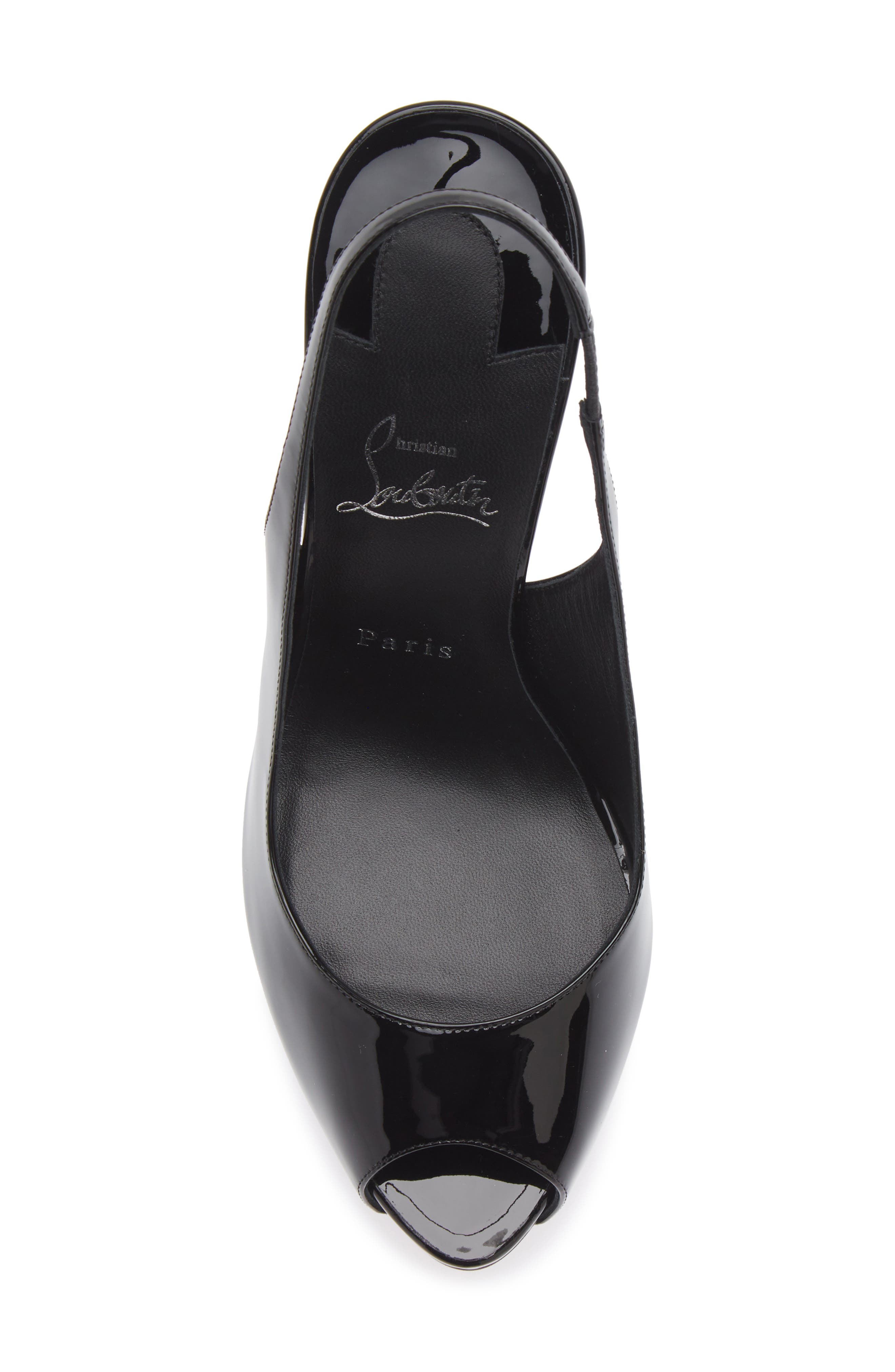 Christian Louboutin Lady Fanny Slingback Pump, Alternate, color, B439 Black/ Lin Black