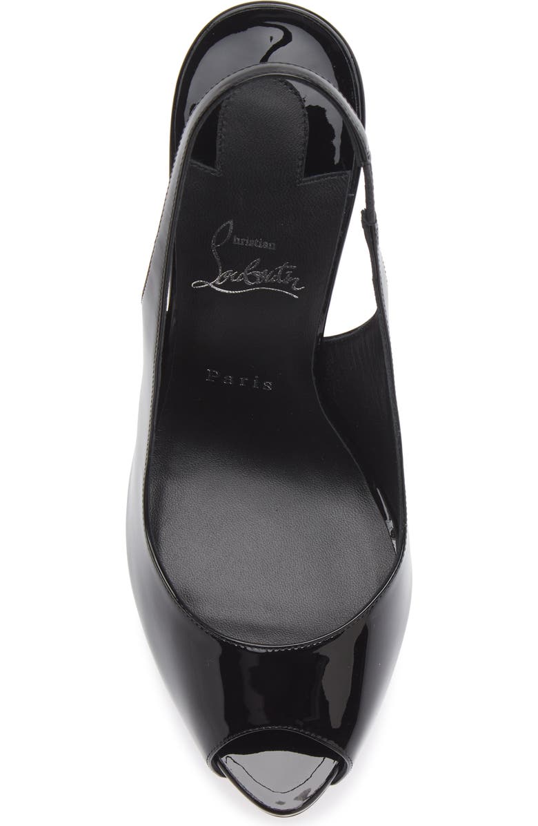 Christian Louboutin Lady Fanny Slingback Pump, Alternate, color, B439 Black/ Lin Black