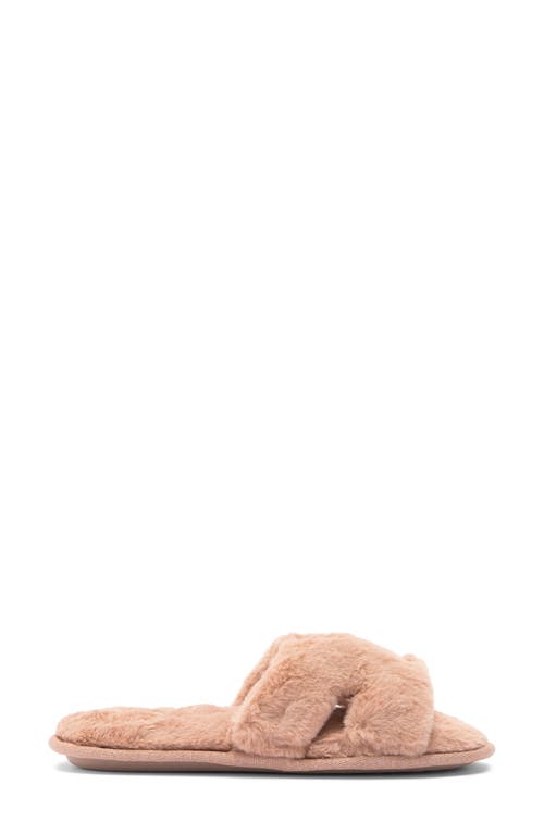 Honeydew H Band Plush Faux Fur Slipper In Pink