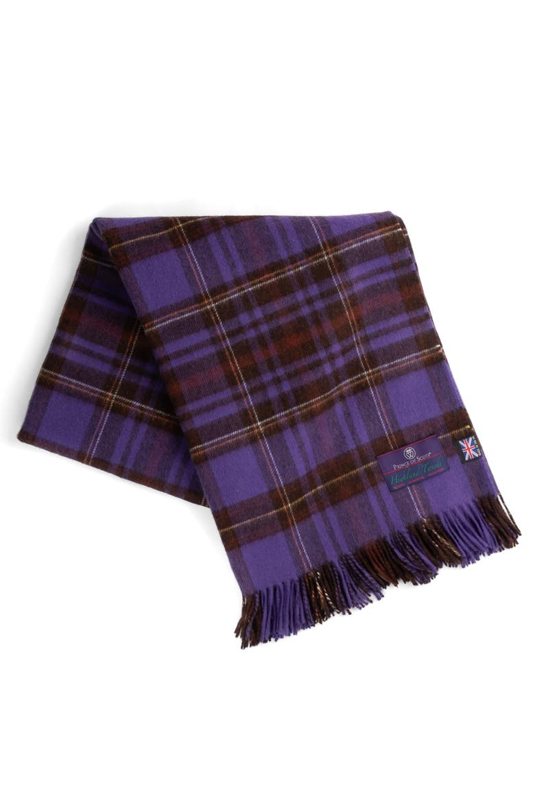 Merino Wool Throw, Main, color, Equestrian Tartan