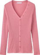 MANGO V-Neck Rib Cardigan