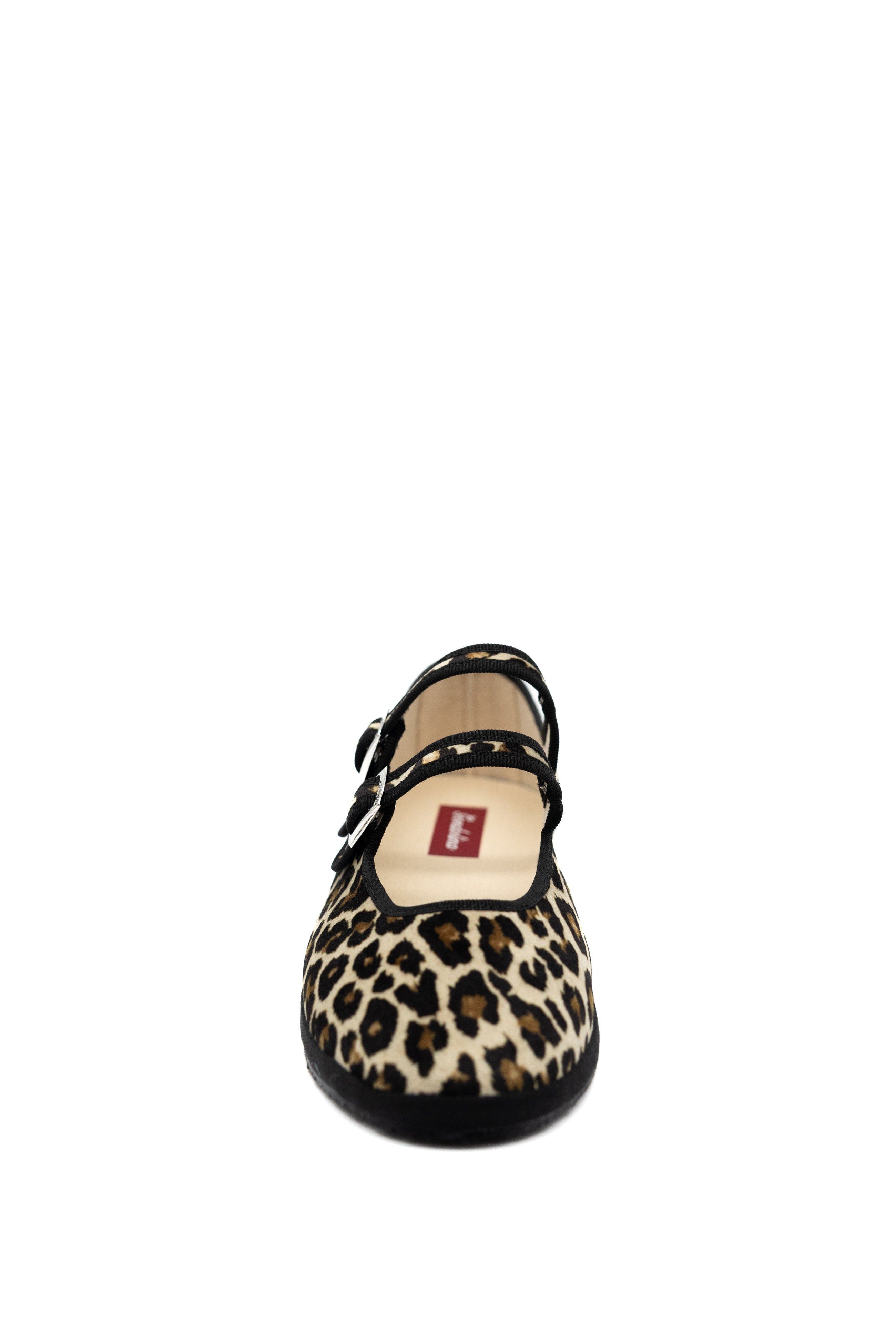 Gondolina Shoes Leopard Mary Jane Double Lace Ballet Flats, Alternate, color, Animalier