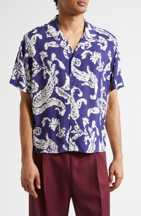 Hell Paisley Print Camp Shirt