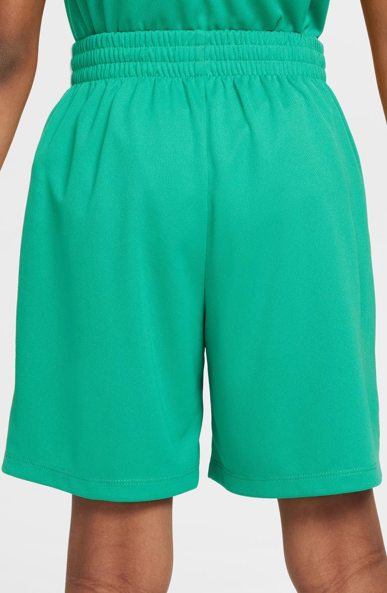 Nike Kids' Dri-FIT Mesh Athletic Shorts, Alternate, color, Stadium Green/ White/ White