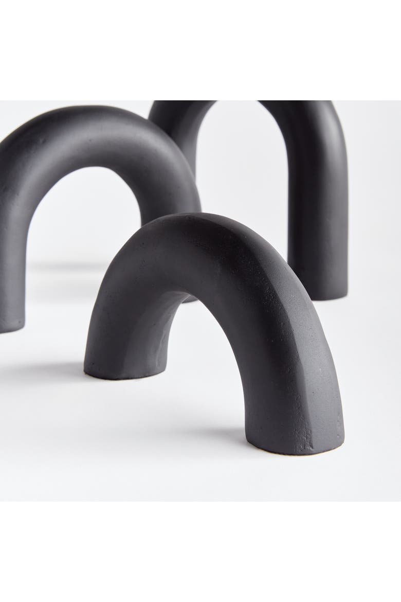 Arco Sculptures Decorative Objects Set of 3, Alternate, color, Black