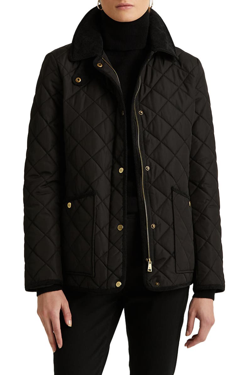 Lauren Ralph Lauren Snap Front Quilted Jacket, Main, color,