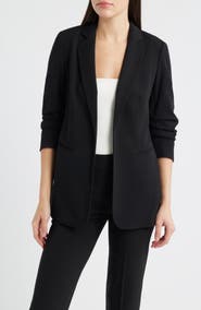 Anne Klein Scrunch Sleeve Open Front Jacket