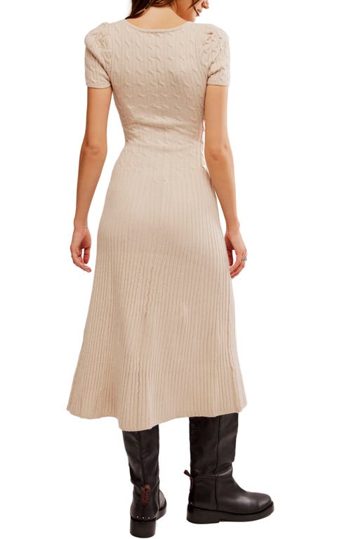 FREE PEOPLE FREE PEOPLE MADSEN SHORT SLEEVE MIDI SWEATER DRESS 