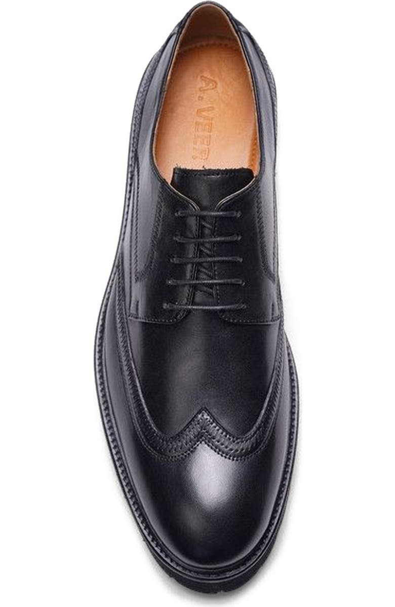 A. Veer Hadley Wingtip, Alternate, color, Black Leather