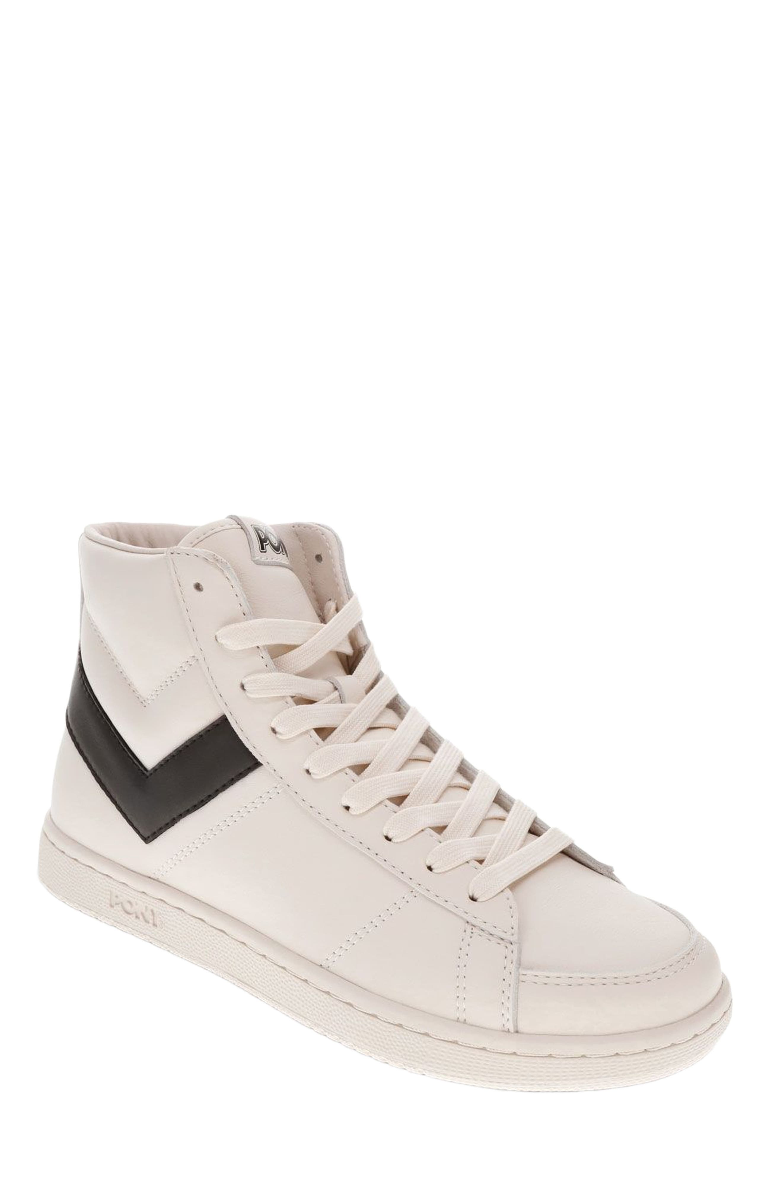 PONY M-80 High Sneakers, Main, color, Off White/Black