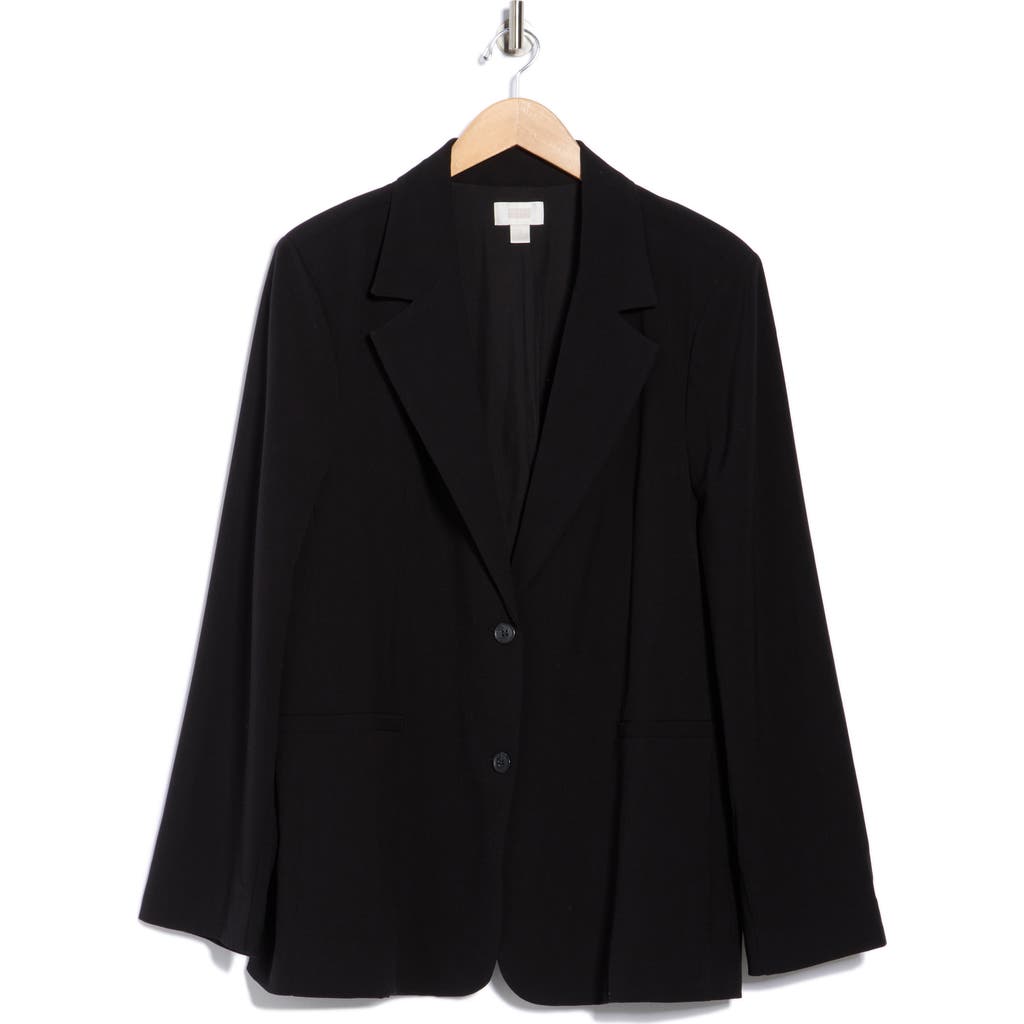Nordstrom Rack Oversize Solid Notch Lapel Blazer In Black