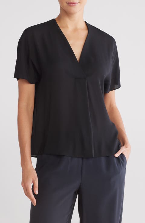 Short Sleeve V-Neck Top