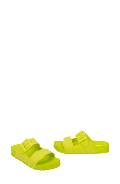 Melissa Cozy Connection Green Jelly Slide Sandals In Green