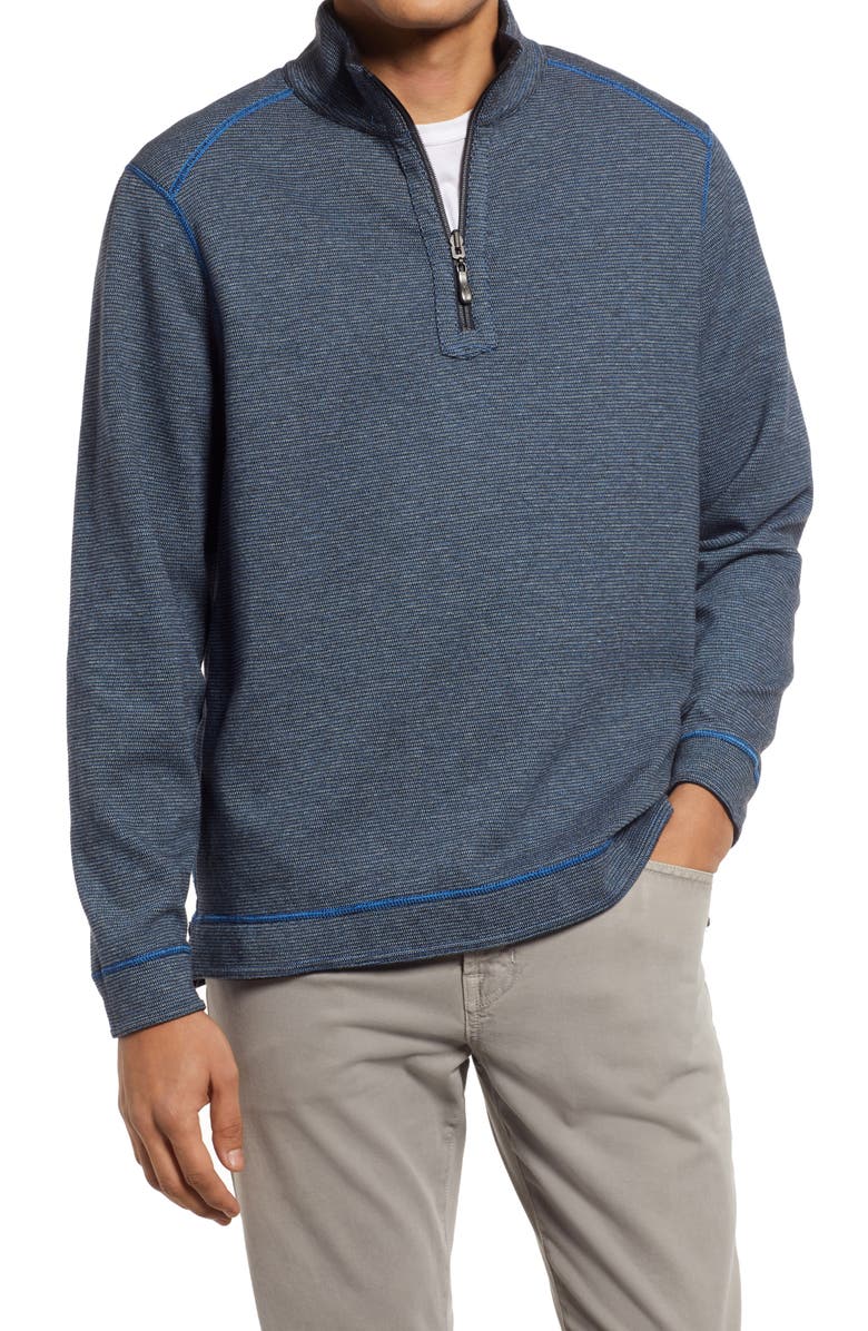 Tommy Bahama Men's Alpine View Reversible Half Zip Pullover, Alternate, color,