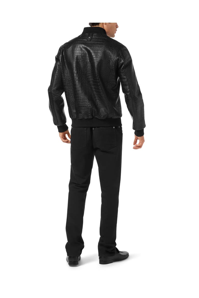 Leather Bomber Cocco Men, Alternate, color, black