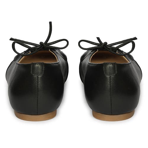 Jelavu Ellie Tied Bow Ruched Ballerina In Black