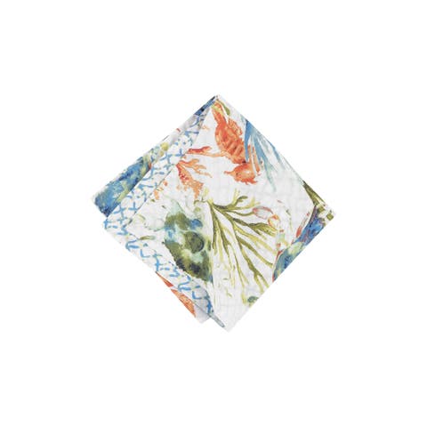 Marino Reversible Colorful Coastal Cloth Napkin Set of 6