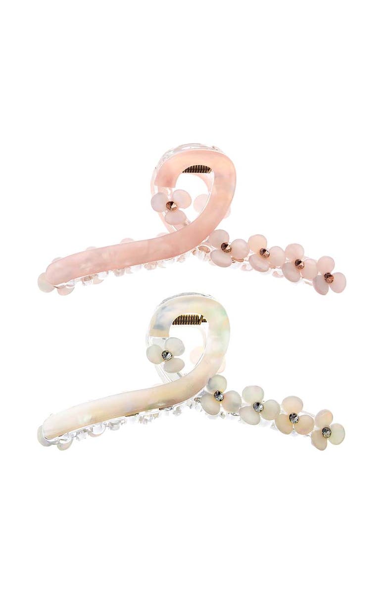 BY ADINA EDEN Multi Flower Loop Hair Claw Clip Set, Main, color, 