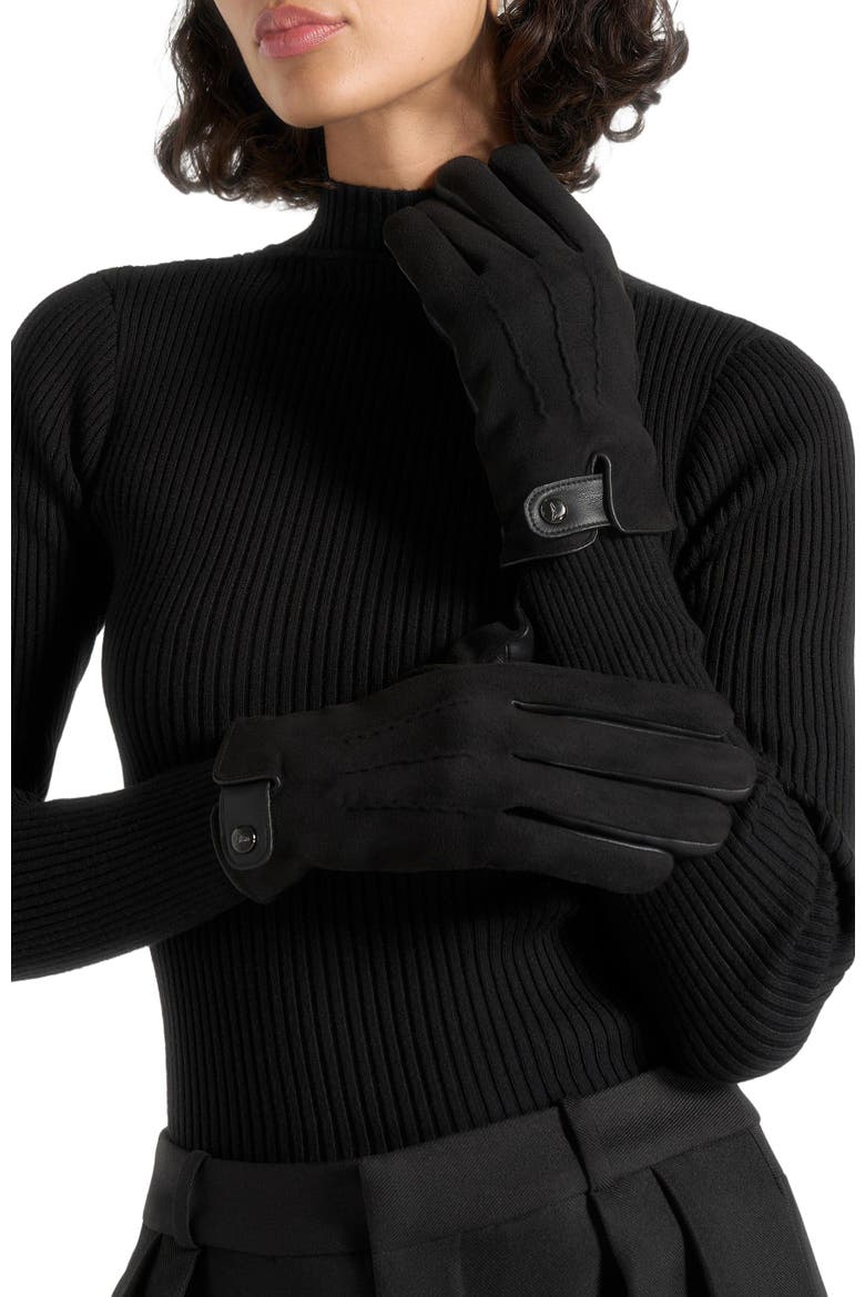 Mario Suede Gloves, Alternate, color, Black