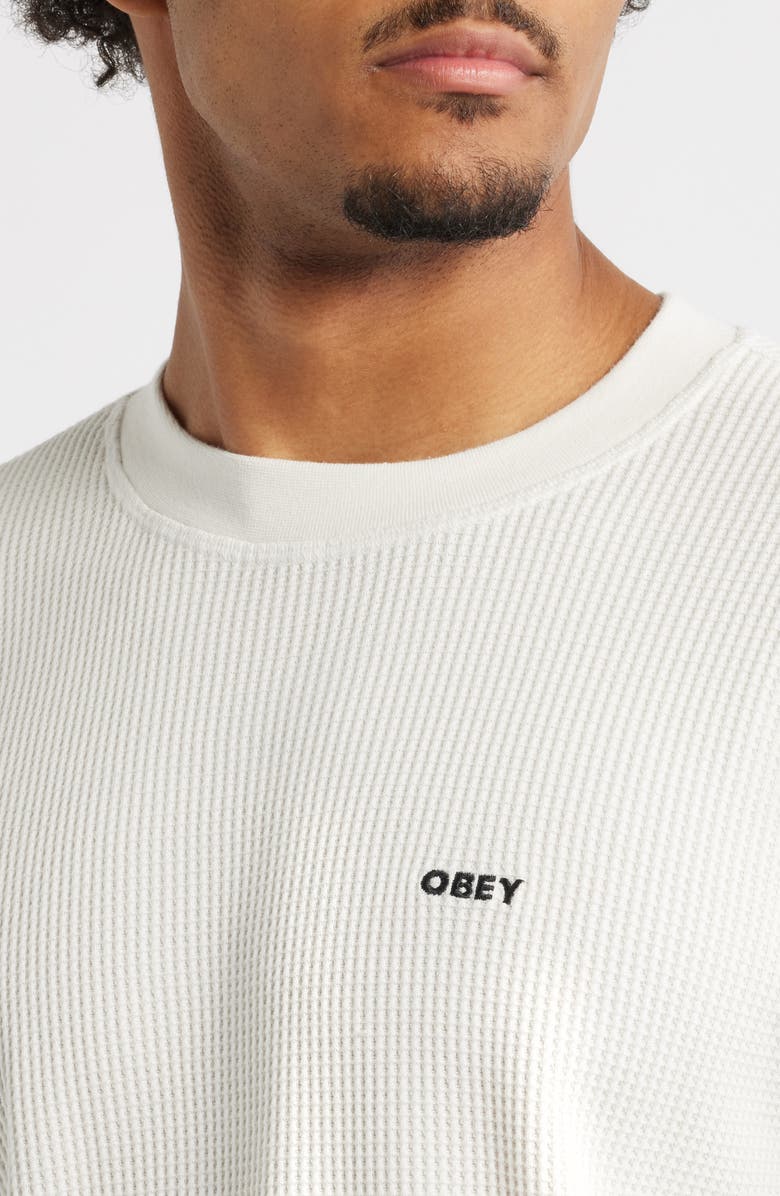 Obey Ears Graphic Thermal Long Sleeve T-Shirt, Alternate, color, Blanc De Blanc
