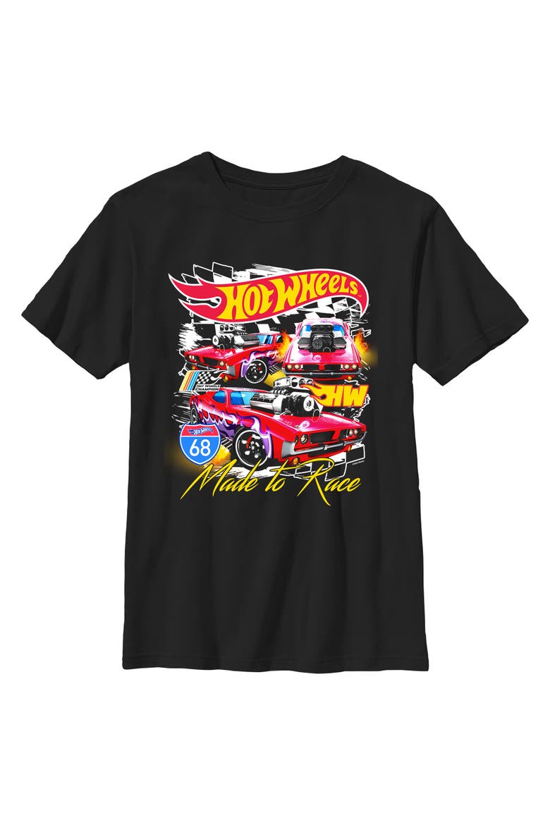 Boy's Hot Wheels Rodger Dodger Made to Race  Graphic T-Shirt, Main, color, Black