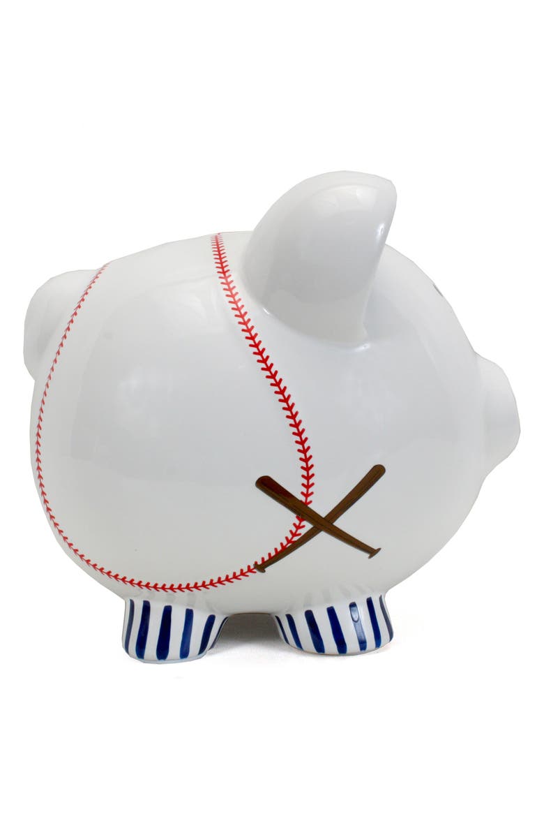 Child to Cherish Baseball Ceramic Piggy Bank, Alternate, color, White