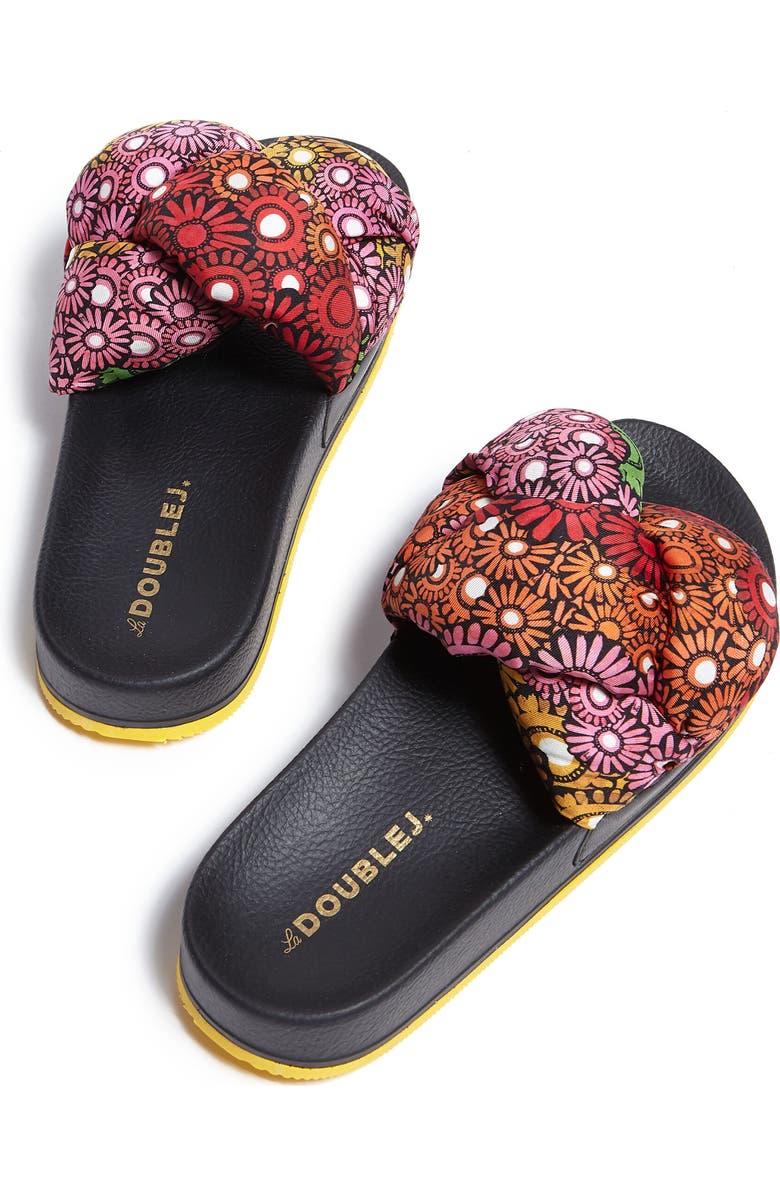 La DoubleJ Treccia Slides Pride Daisy Multicolor, Alternate, color, Pride Daisy Multicolor