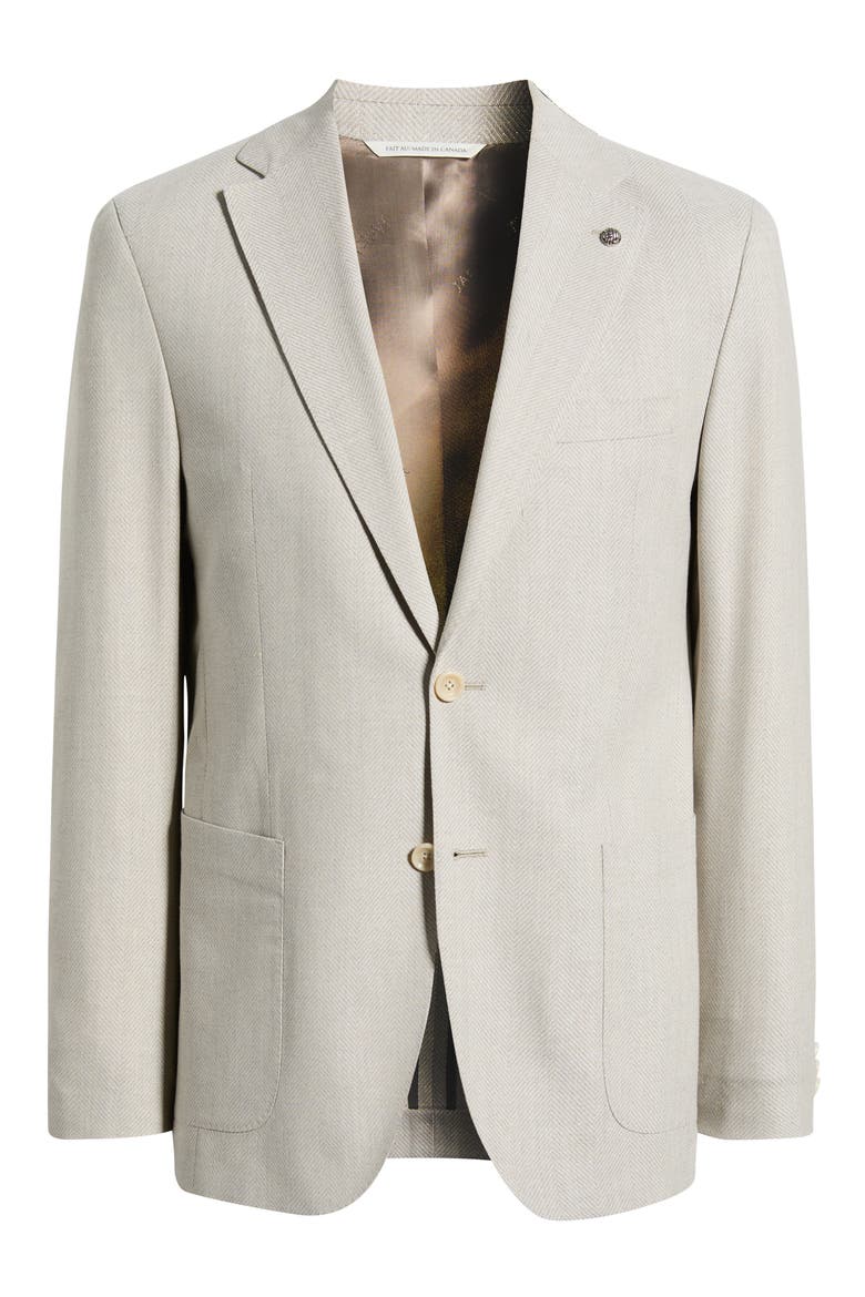 Morton Sand Tonal Herringbone Sport Coat, Alternate, color, SAND