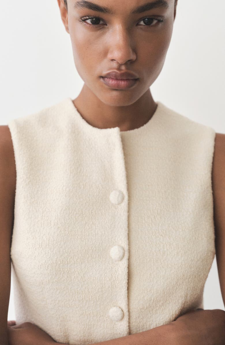 MANGO Sleeveless Tweed Jumpsuit, Alternate, color,