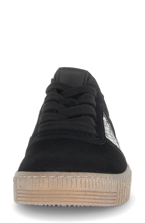 Gabor Low Top Sneaker In Black