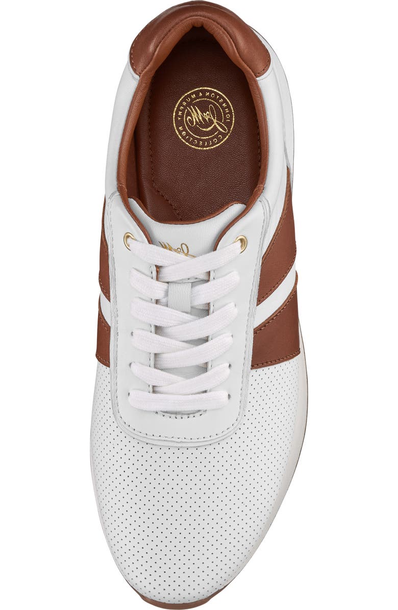 Johnston & Murphy Morgan Sneaker, Alternate, color, White/ Tan Full Grain