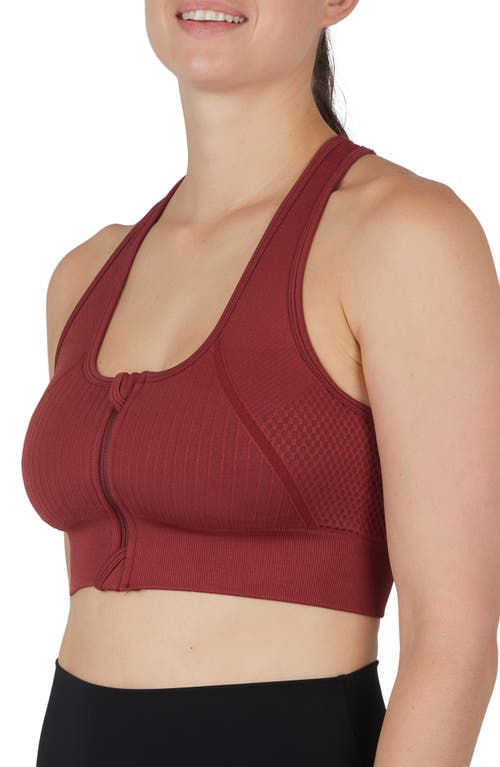90 Degree By Reflex Seamless Cody Sports Bra In Brown